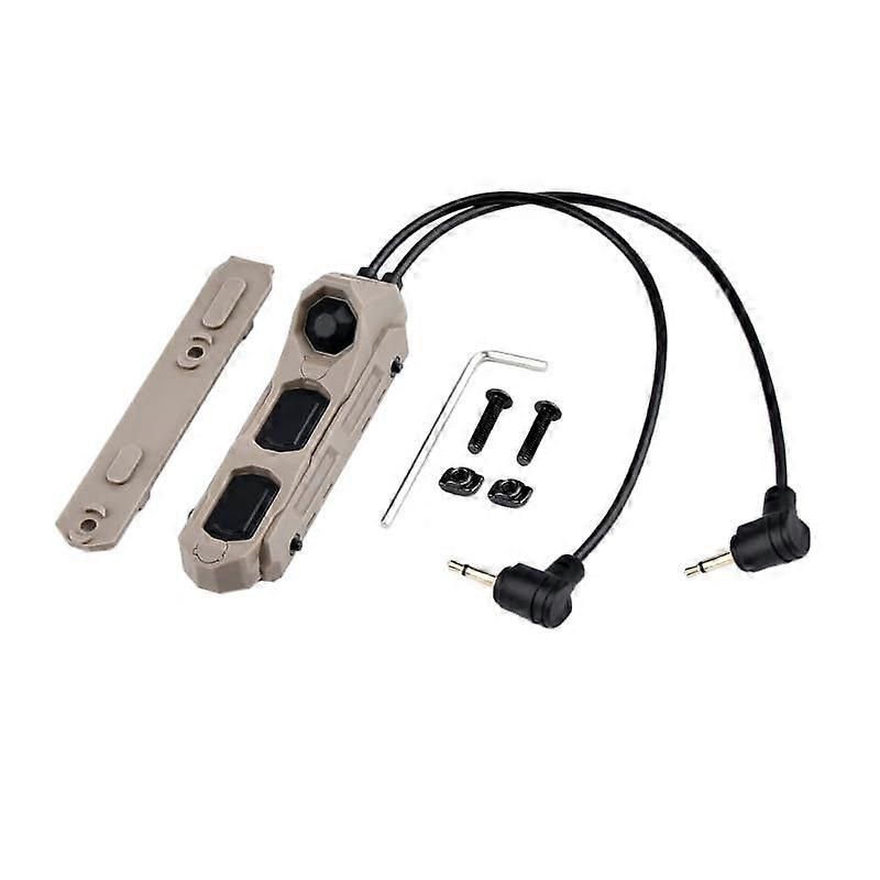 Dual Wire Three Button Modular Remote Activation Pressure Switch For M300/M600, 20mm Picatinny Rail And MLOK/KeyMod