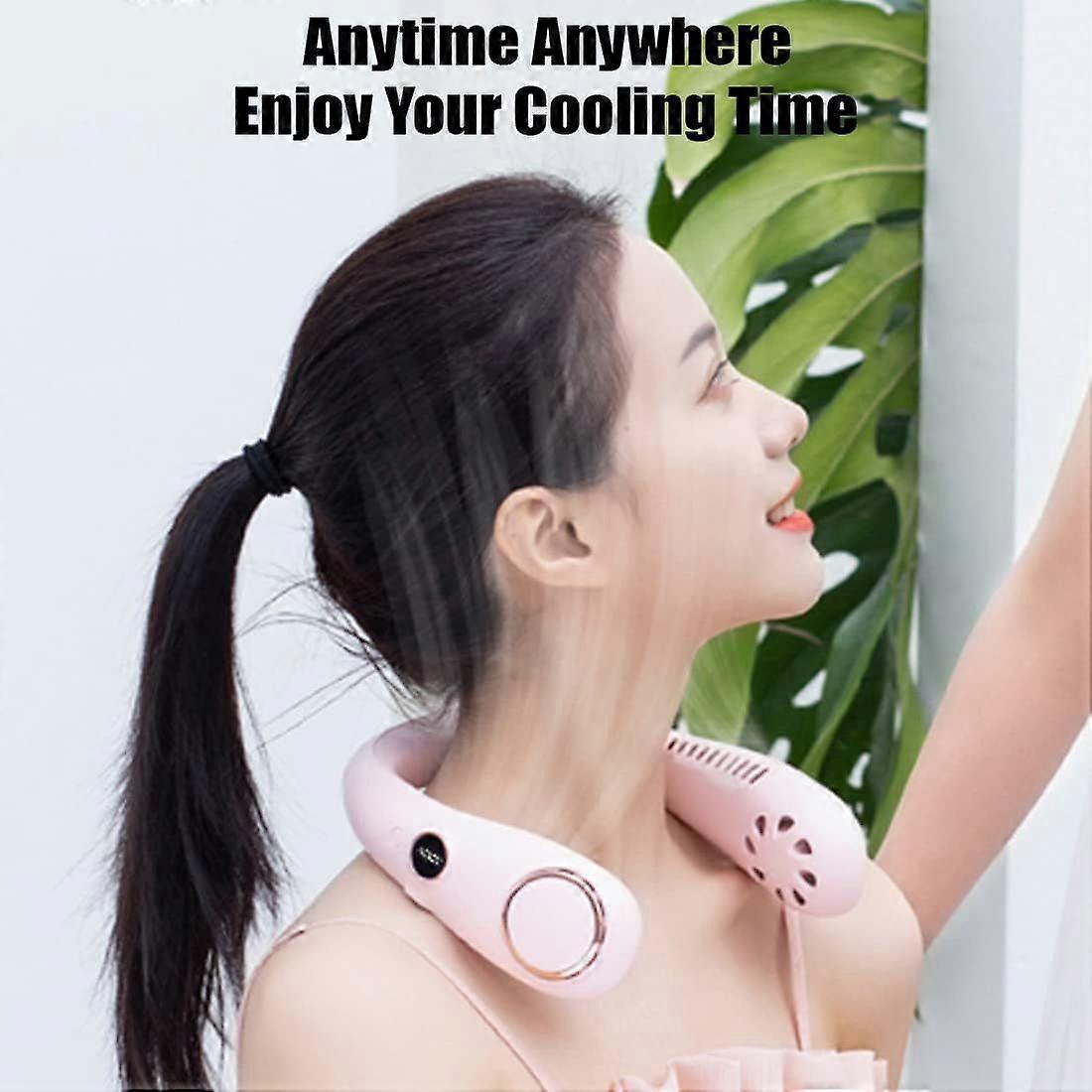 Hanging Neck Fan with 360 Rotation (Pink)