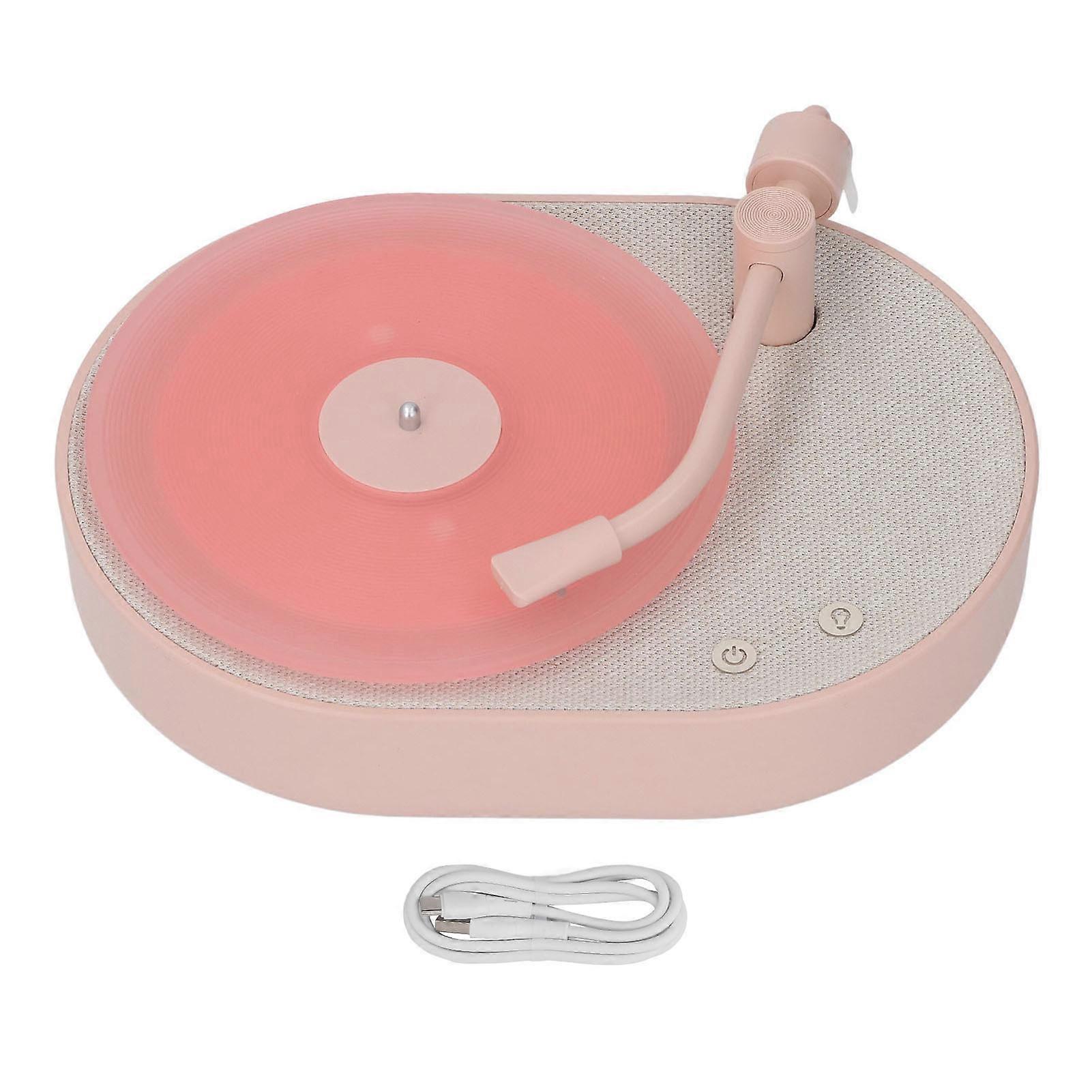Bluetooth Speaker Record Player Shaped Bedroom Sleep Desktop Aromatherapy LED Night Light