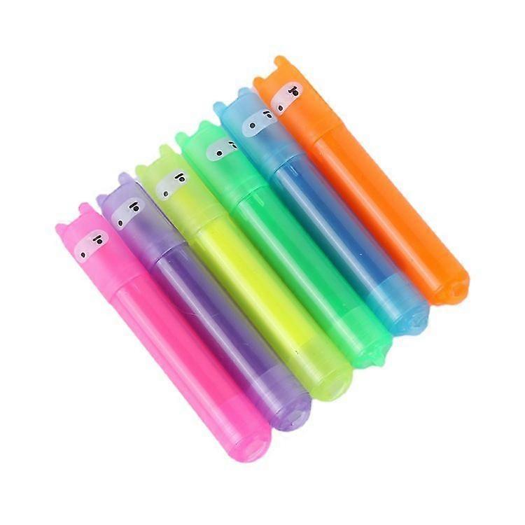 Set mit 6 Mini-Textmarkern Mini-Fluoreszenzstift 6 Farben Set