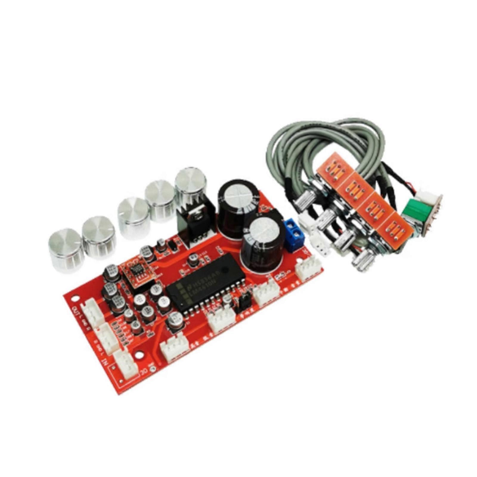 LM4610 Preamp Amplifier Sound Tone Board AD828 Volumes Tone Adjustment Power Supply Preamp Tone Control Board