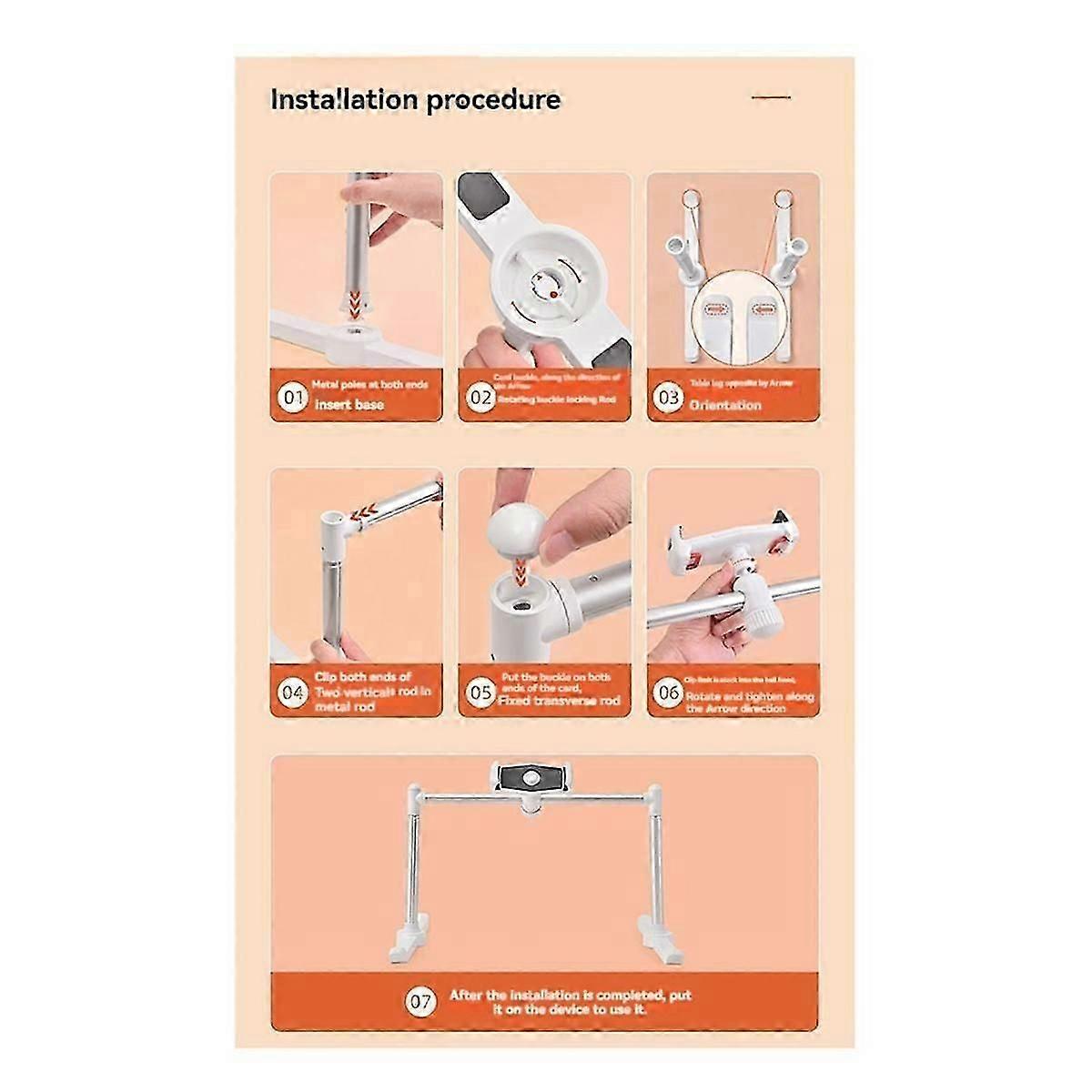 Adjustable Tablet Stand and Phone Holder - Multifunctional Rack Height Adjustable for Bed and Sofa