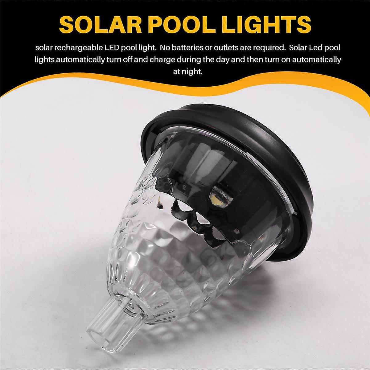 4 Pack Solar Pool Lights for Framed Above Ground Pools, Outdoor Swimming Pool Fence Decoration Acces
