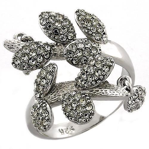 Anello in argento sterling Top GRD Crystal Clear LOAS1053 per le donne stile rodio