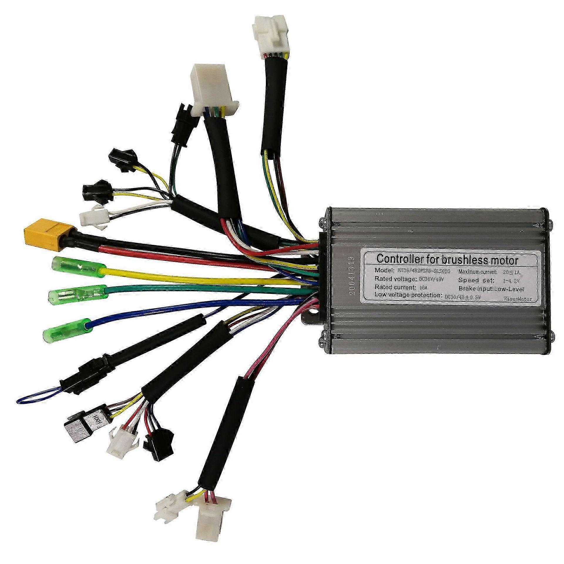 KT Controller 20A 36V/48V 250-350W 6 Mosfet Brushless DC Motor Imitation Torque Square Wave With Reverse Cruise Light Line