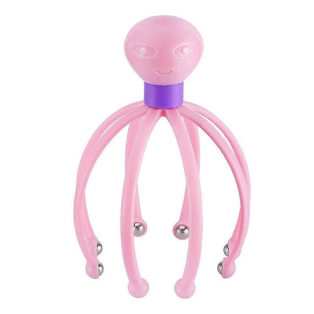 8-Claw Massager Unisex Scalp Massager Scalp Scratcher Tool With 8-Spherical Head Massager Pink 1 Pack