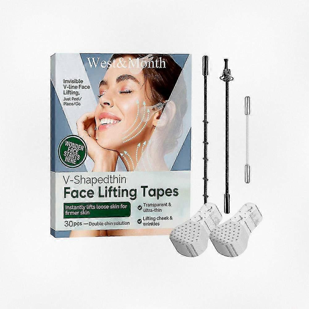 Facial Lifting Tape for Wrinkles and Sagging - Invisible Waterproof V-Shape Chin Support Adhesive