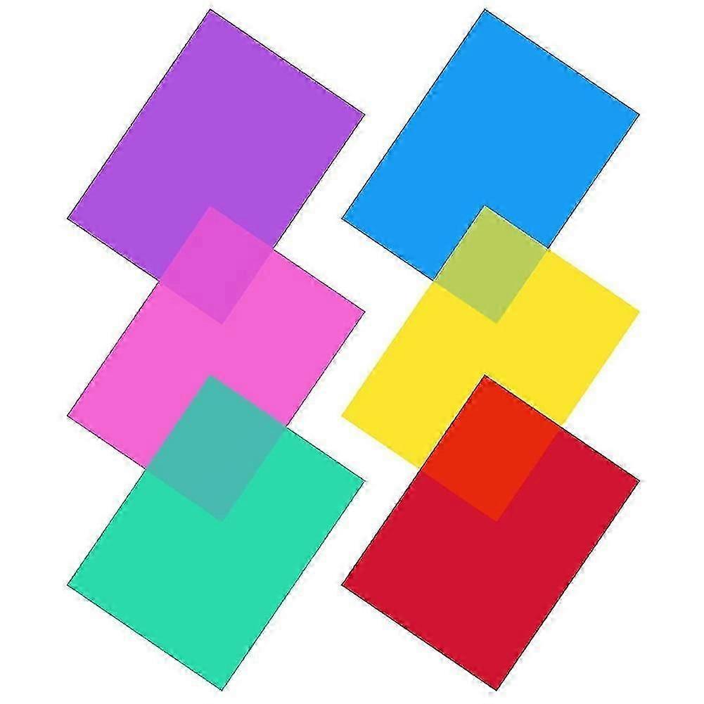 عبوة من 6 جل أفلام ملونة ، فيلم ملون شفاف ، مقاوم للحرارة ، فلتر ملون (30 × 2