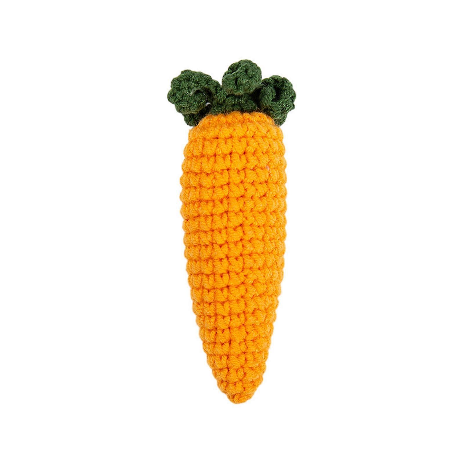 Soft Knitted Woolen Yarn Vegetable Props Unique Knitting Carrot Props for Capturing Baby First Easter Moment Multicolor