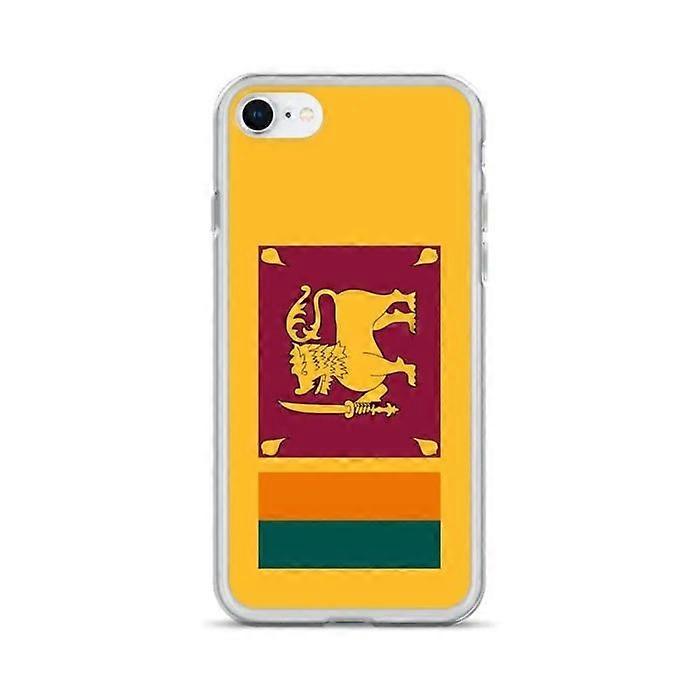 Phone case - PIXELFORMA - Sri Lanka Flag - Compatible with iPhone SE - Flexible - Shockproof - Silicone