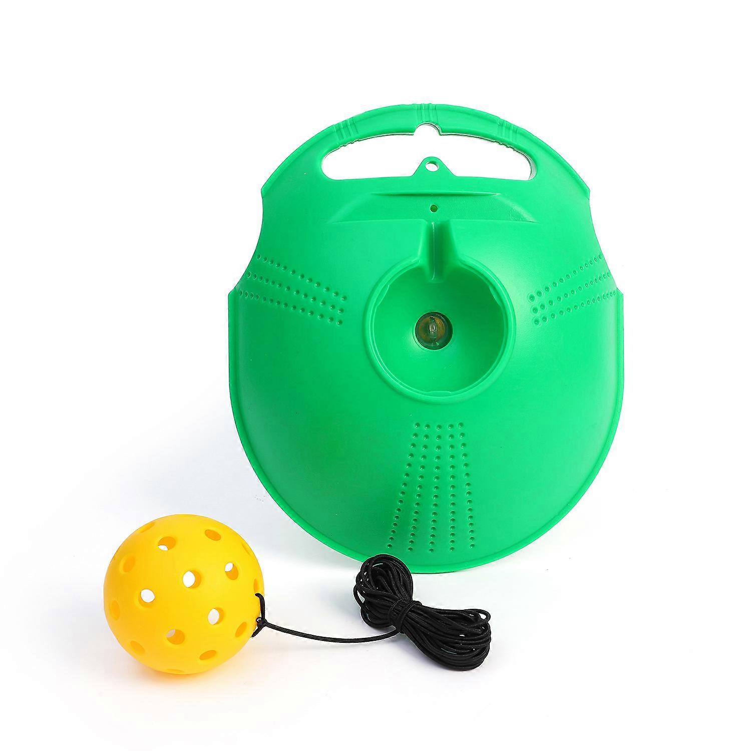 Pickleball Trainer Rebounds Ball with String Training Tool Pickleball Rebounder Practice Tool for Indoor/Outdoor Yellow ball
