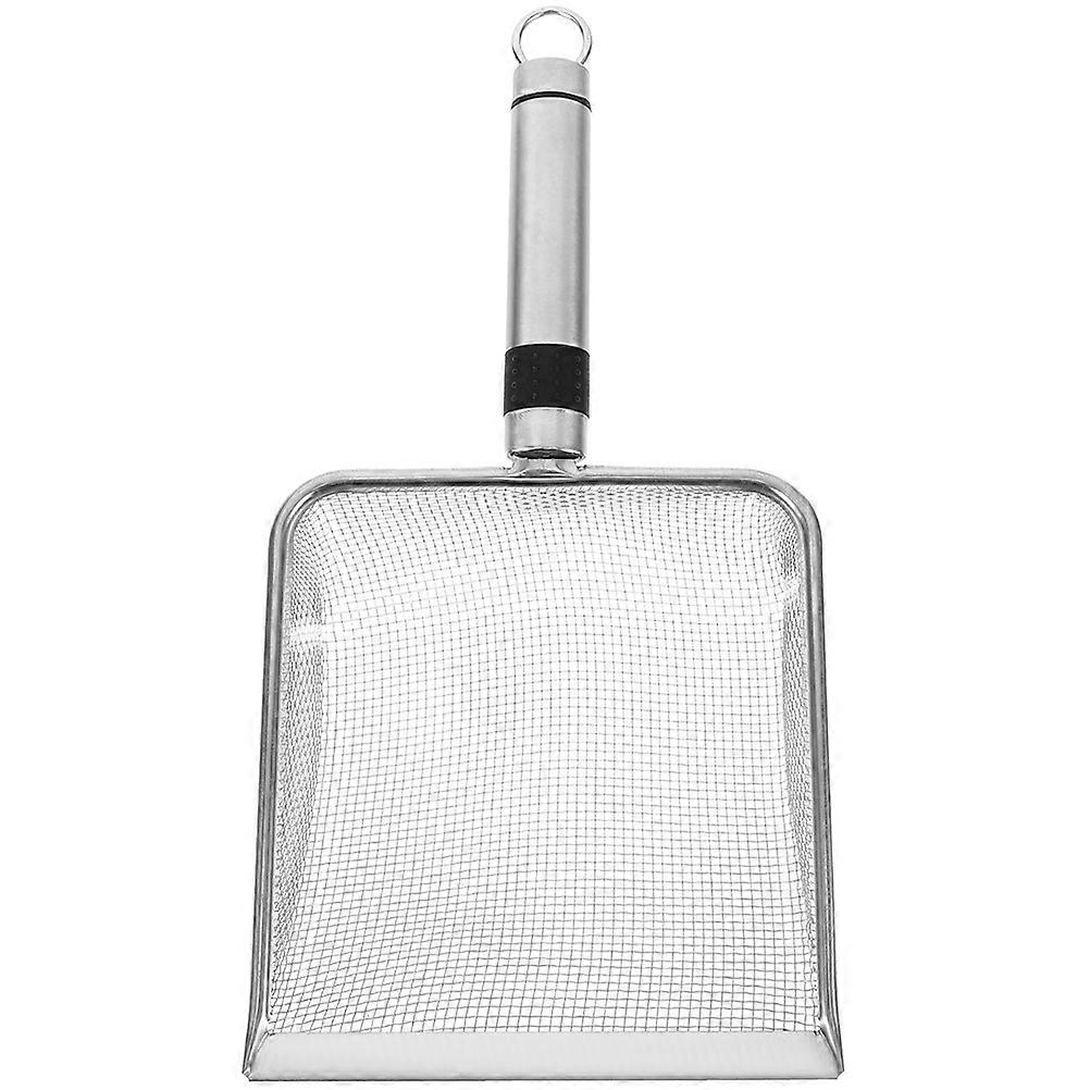 Stainless Steel Cat Litter Scoop with Fine Mesh for Easy Cleaning of Cat and Reptile Waste – Durable and Practical Pet Scooper for Pet Owners
