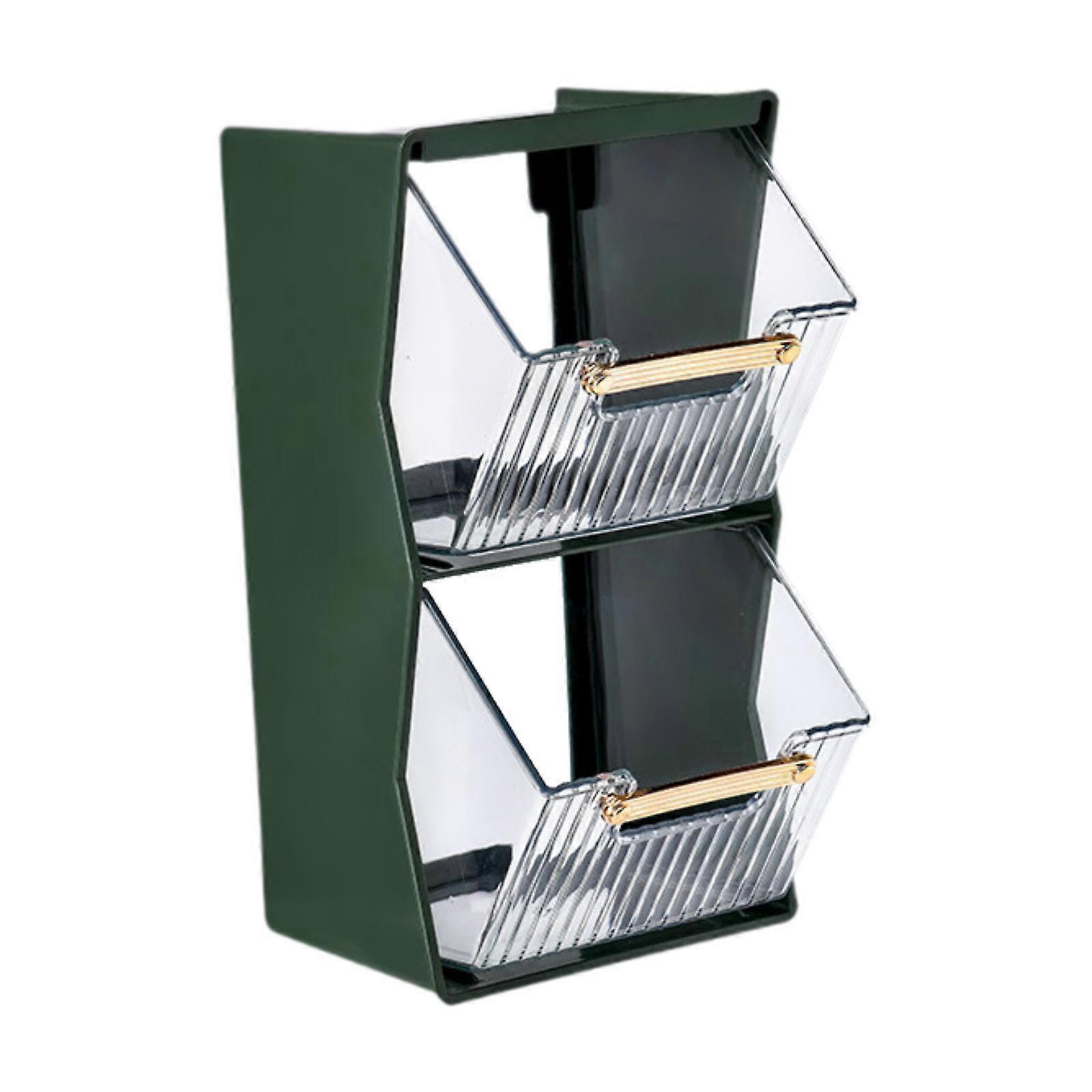 Desktop Teabag Organizer Display Case 2 Layer Multipurpose Space-saving