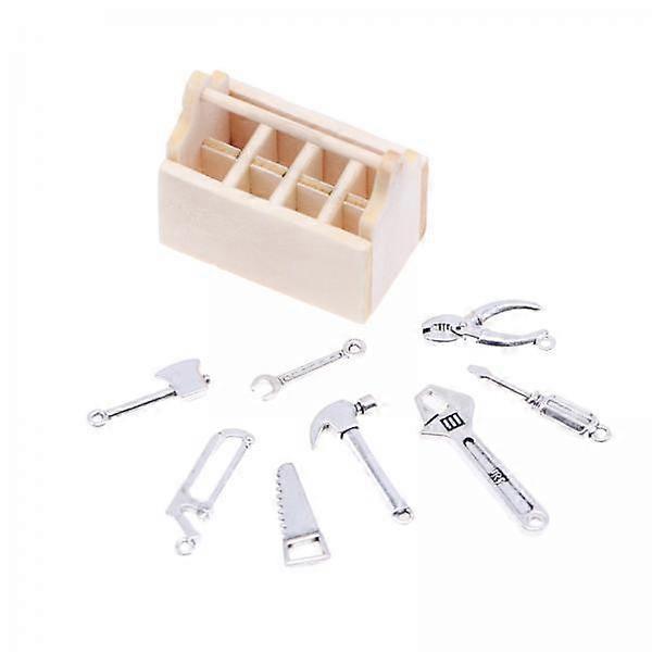 6x Doll House Tool Case Pretend Play Toy 1:12 Scale Toolcase Model Valentines