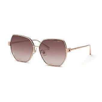 Okulary przeciwsłoneczne Chopard SCHL28M SHINY ROSE GOLD RED/BROWN RED SHADED 59/15/135 unisex