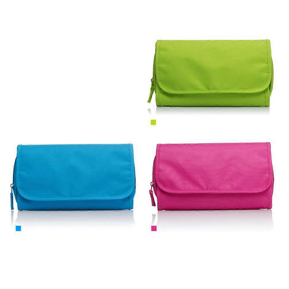 Functional Hanging Bag, Travel Toiletry Organizer with Adhesive Tapes for Easy Use