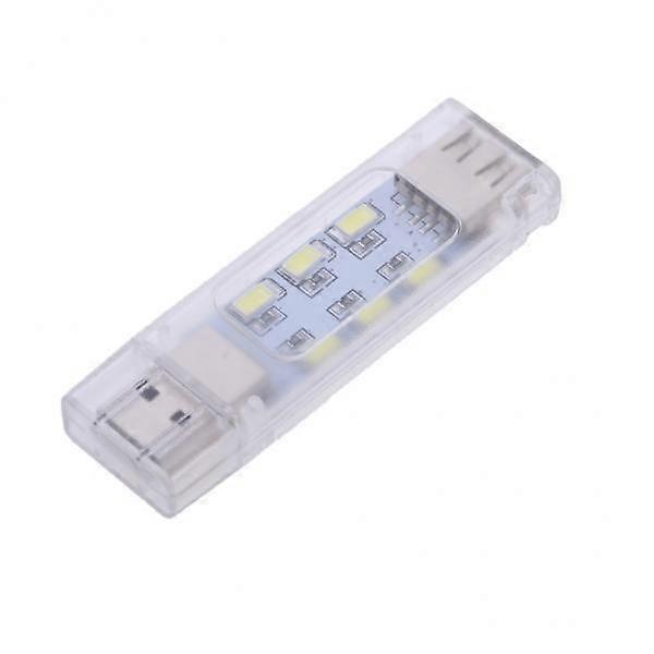 2xPortable Mini USB Powered Bar 12 LEDs Night Lamp Support Data Sync