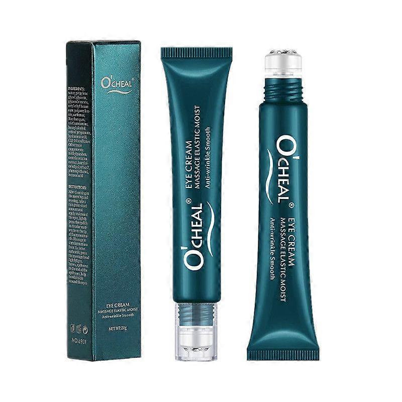 Massage Eye Cream for Dark Circles, Under Eye Bags & Puffiness, Anti Aging Eye Cream with 360 Roller, Firming & Lifting & Smooth Wrinkles, Eye Treatme