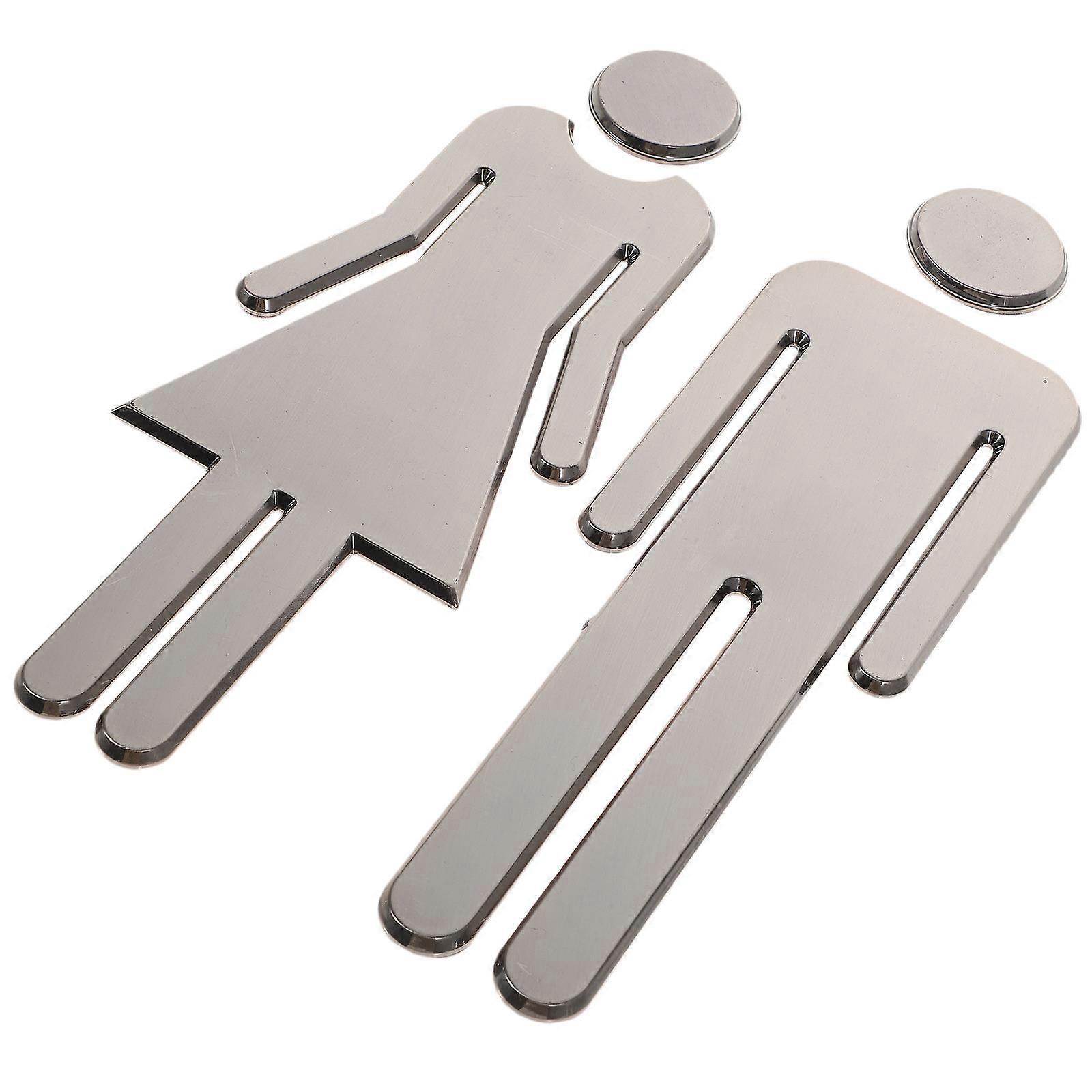 Elegant Restroom Signage, Ideal for Public Facilities