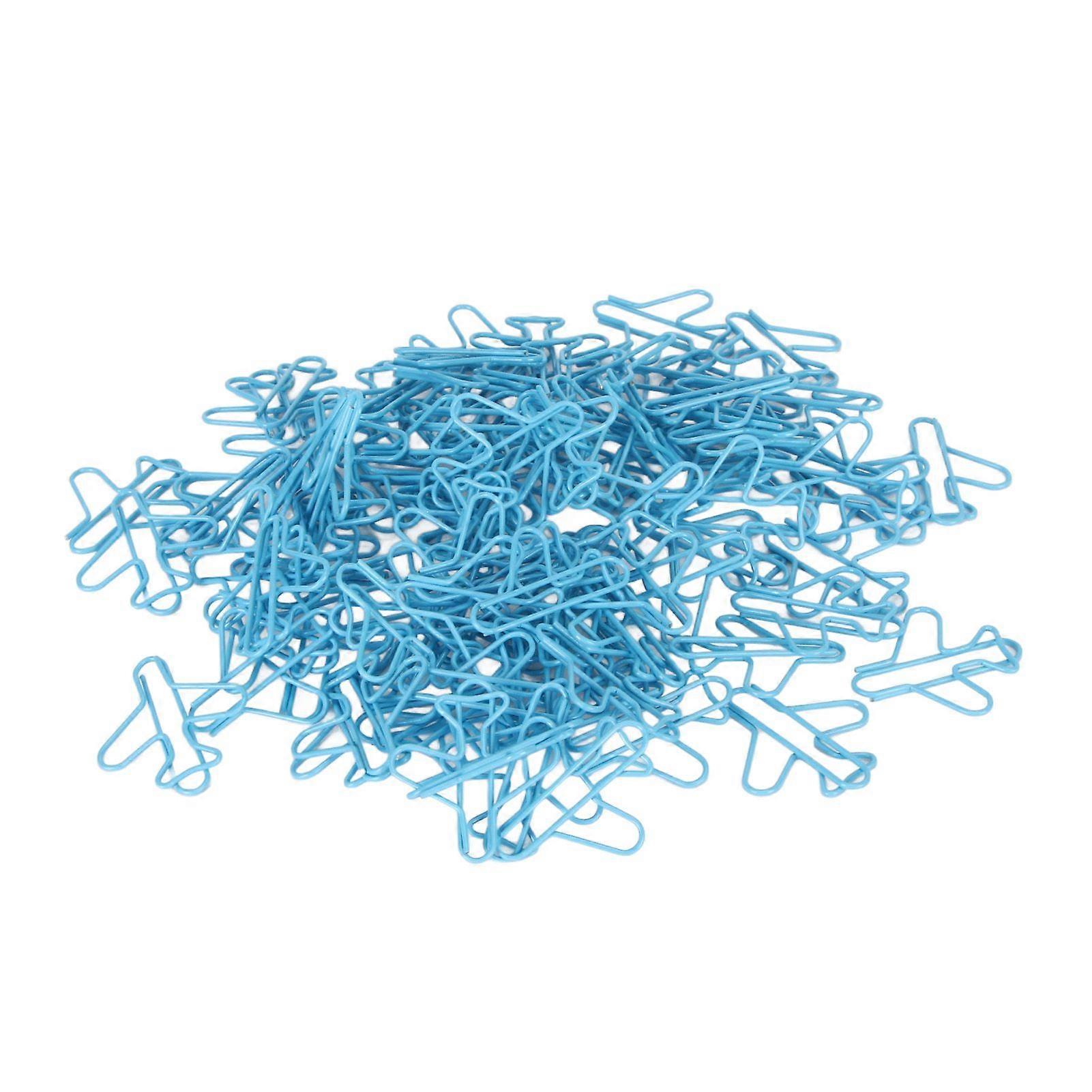 2025 Latest Model  100PCS Airplane Paper Clips Cute Shape Blue Exquisite