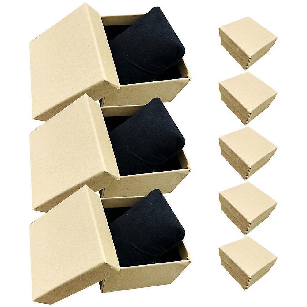 Kraft Paper Watch Storage Box 8Pcs Beige Scratch-Proof for Storage