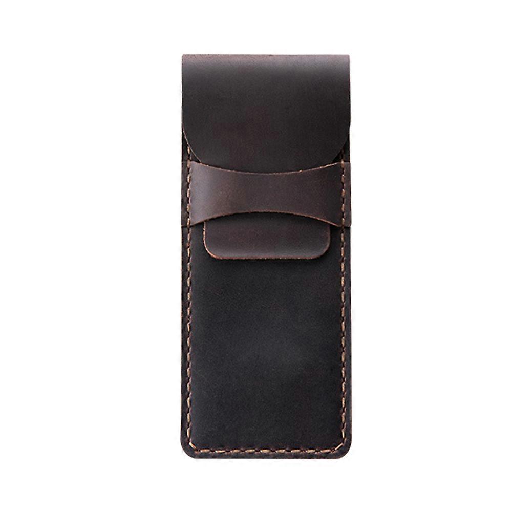 Pen Pouch Pen Case Protective Storage Bag Rectangular Coffee 16*6.8cm For Writing Tools Home Office School 1Set
