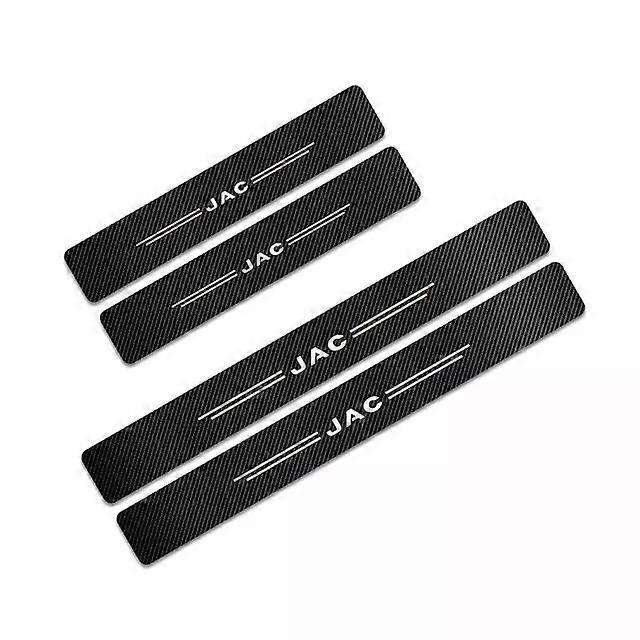 4PCS Car Door Threshold Stickers Suitable for JAC Refine J3 J2 S5 A5 J5 J6 J4 Vapour S2 T8 Auto Accessories Carbon Fiber Sill Decals