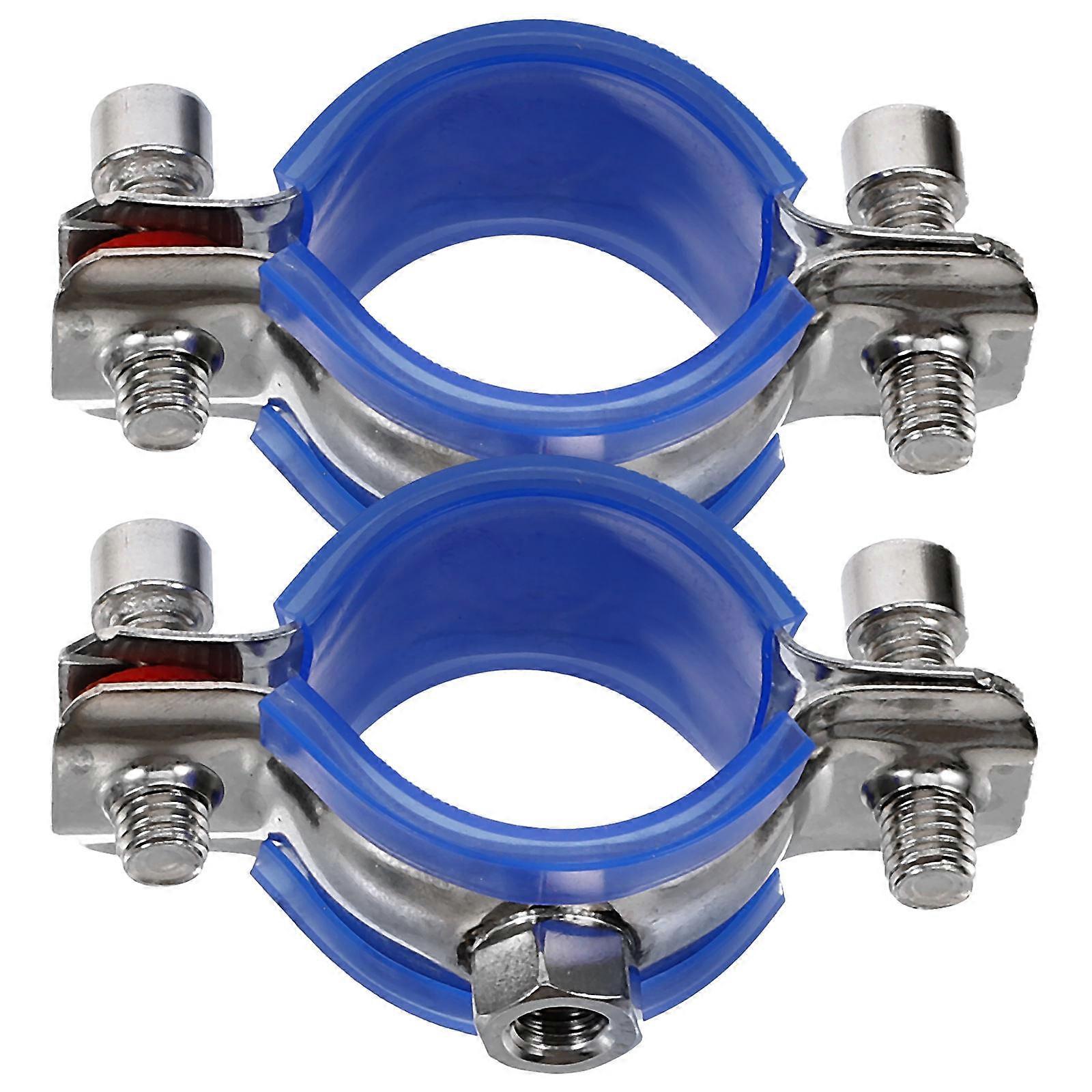 Stainless Steel Pipe Clamp Brackets with Protective Pads for Wall/Ceiling Mounting – Easy Installation Support Hangers for Tubes