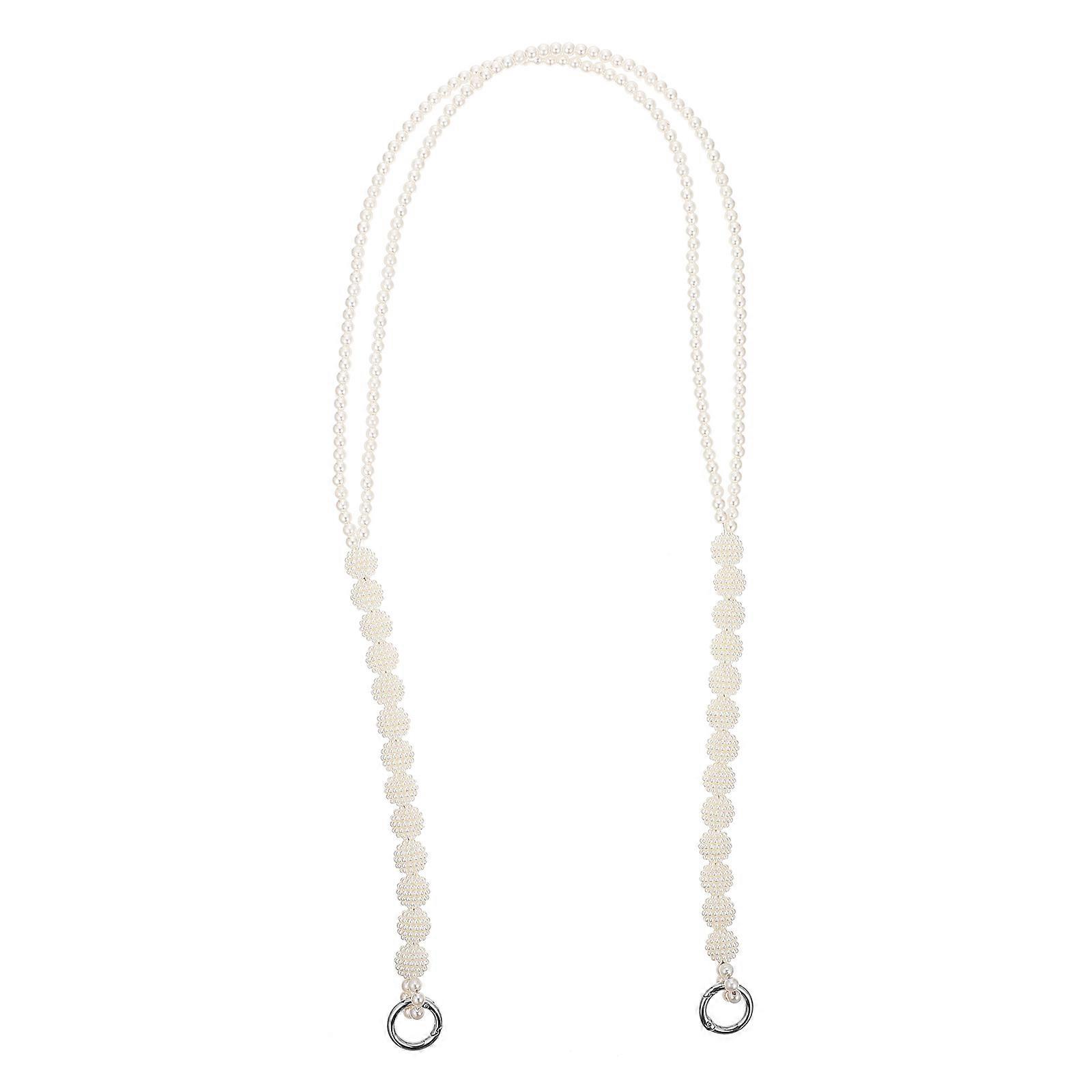 Stylish White ABS Pearl Bag Chain for Decor Practical and Stylish Bag Accessories 1pc