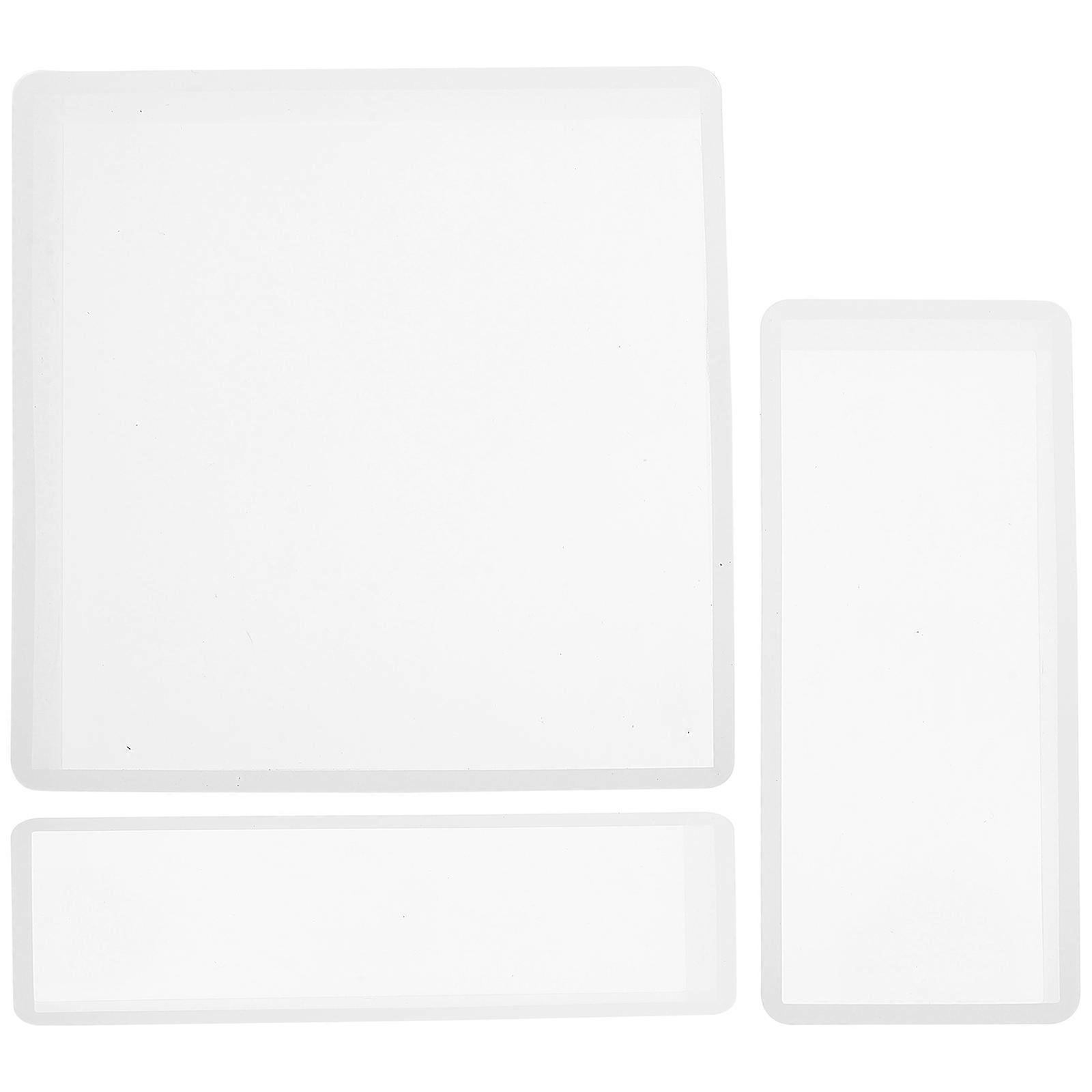 Silicone Rectangle Mold Ideal For Home Decoration And Diy Projects White Color 10X10cm 3Pcs