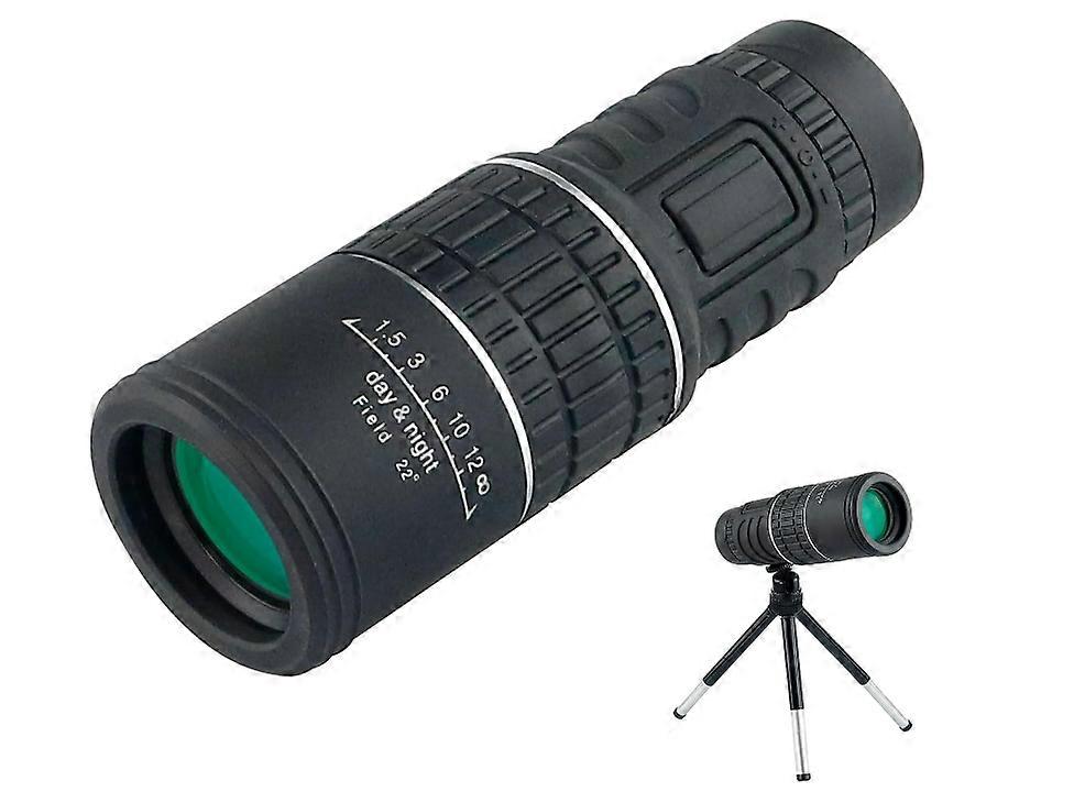 30x52 Compact Monocular Telescope with Smartphone Adapter,High Power Monocular for Hiking,Travelling,Bird Watching,Hunting,Concert(Black)