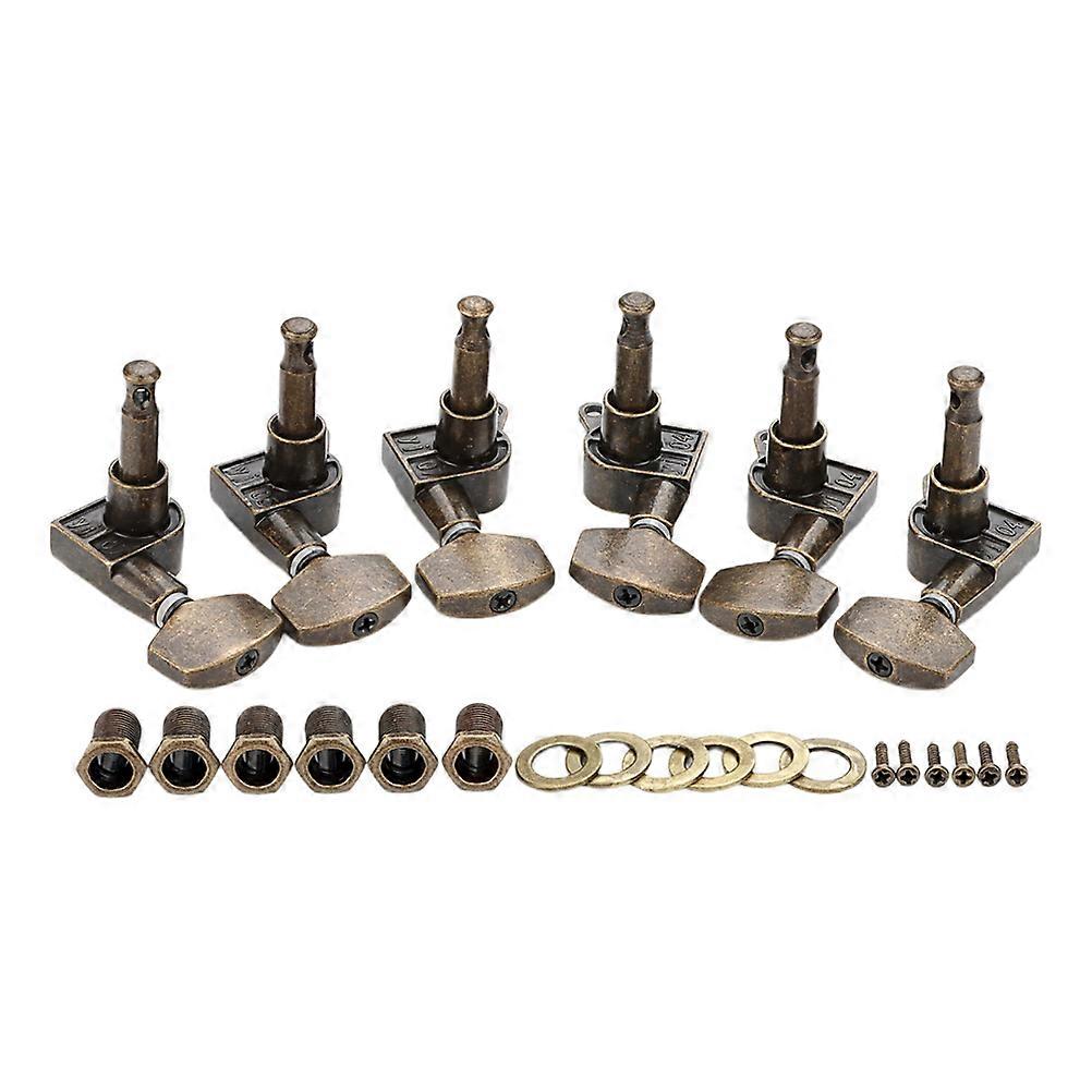 Electric Bass Machine Heads Guitar Tuners Machine Head Bronze Like Material 4.13X3.68X2.19CM Replacement For Guitarists 6Pack