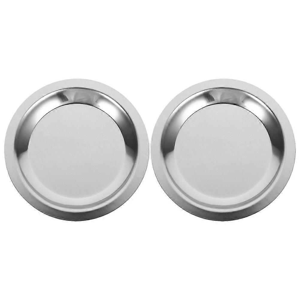 Reusable Stainless Steel Coasters Protective & Stylish Round Metal Pads for Home Tables