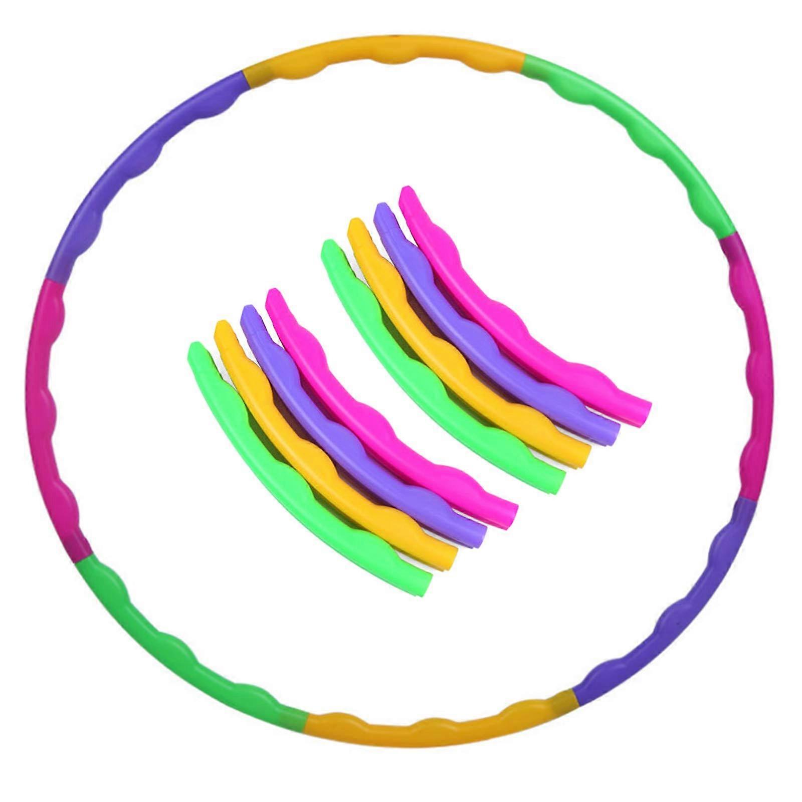 s Hula Hoop، تصميم قابل للإزالة من 8 قطع، ملون، 65 سم، للبالغين أو الأطفال