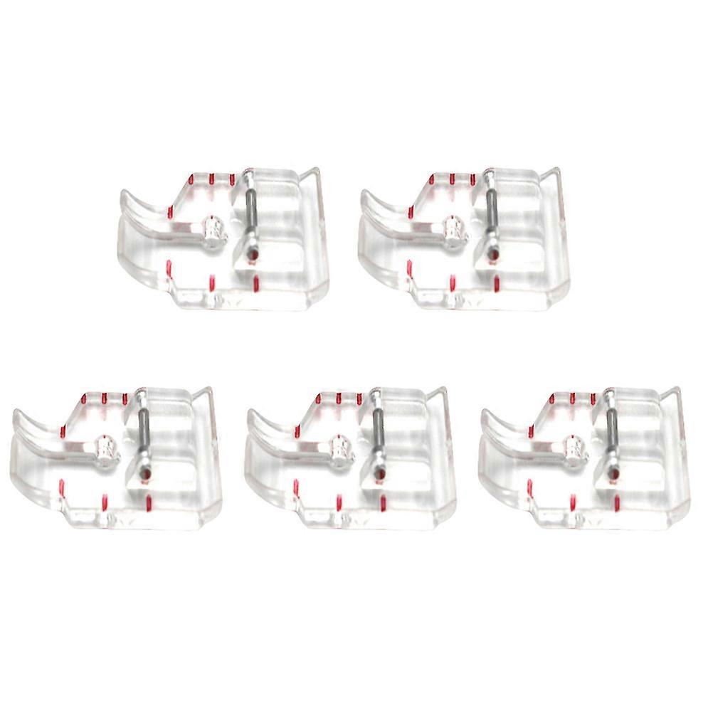Sewing Machine Accessories Guide Presser Feet Transparent Sewing Machine Accessory 3x1.6x0.7cm For Lightweight Fabric Use 5Pack