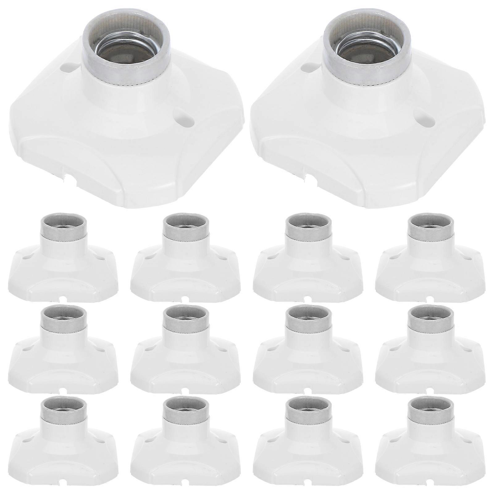 Light Socket Outlet Ceiling Lamp Holder Base E27 Screw Flat For Home Lighting 20Set