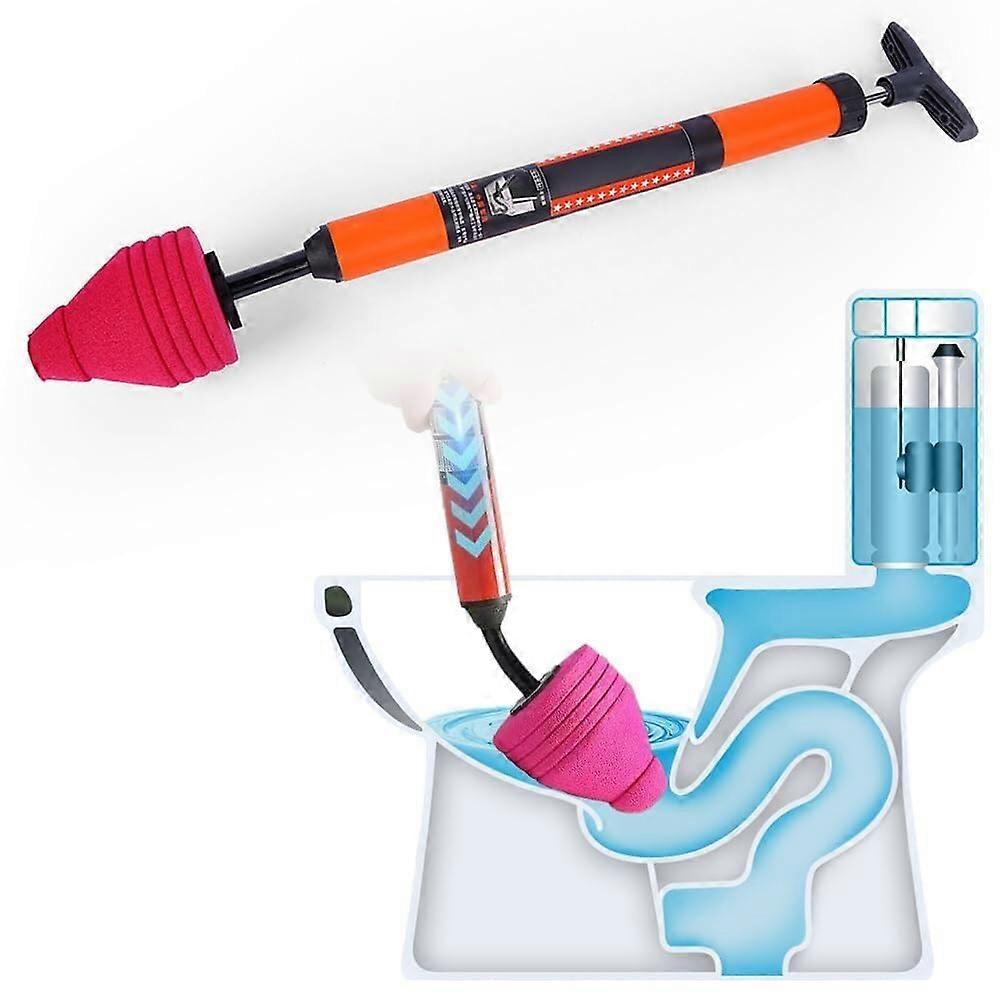Toilet Unlocker, Plunger, Toilet Unlocker, Toilet Plunger for Unlocking Bathtub, Shower, Floor, Drain and Pipe Blockages (1) 1 Red Ref: 8567