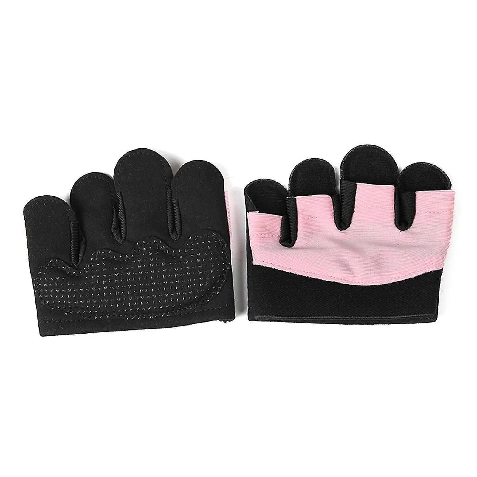 Four Finger Fitness Exercise Gloves - 2 Pack Breathable Silicone Weight Lifting Grip Gloves for Men Women