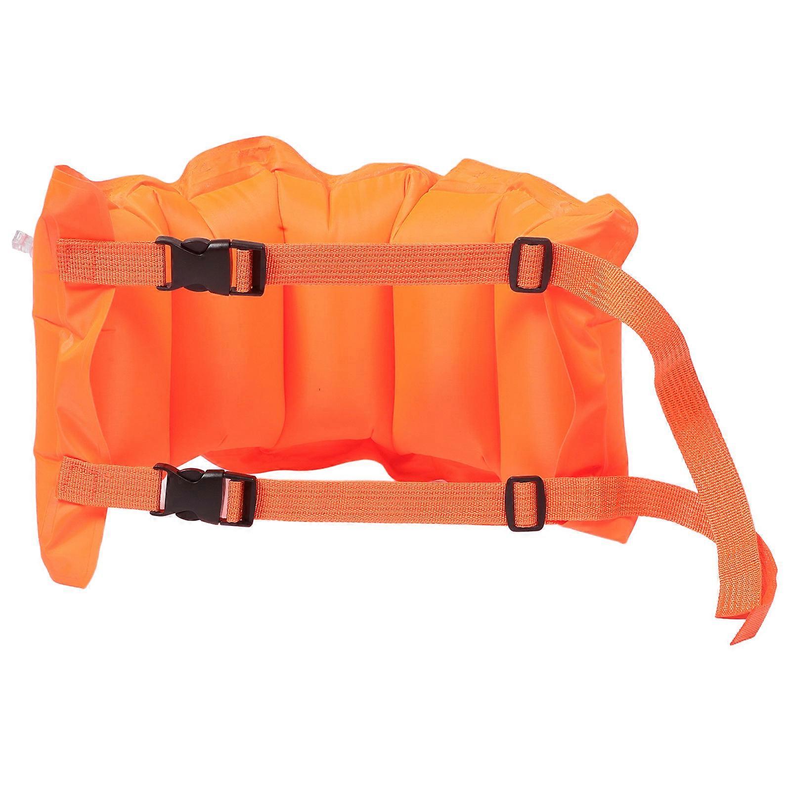 Swim Training Aid Flotation Belt Swimming Training Adjustable Buckle Lightweight Flotation Orange 53.00X23.00X5.00CM 1Set