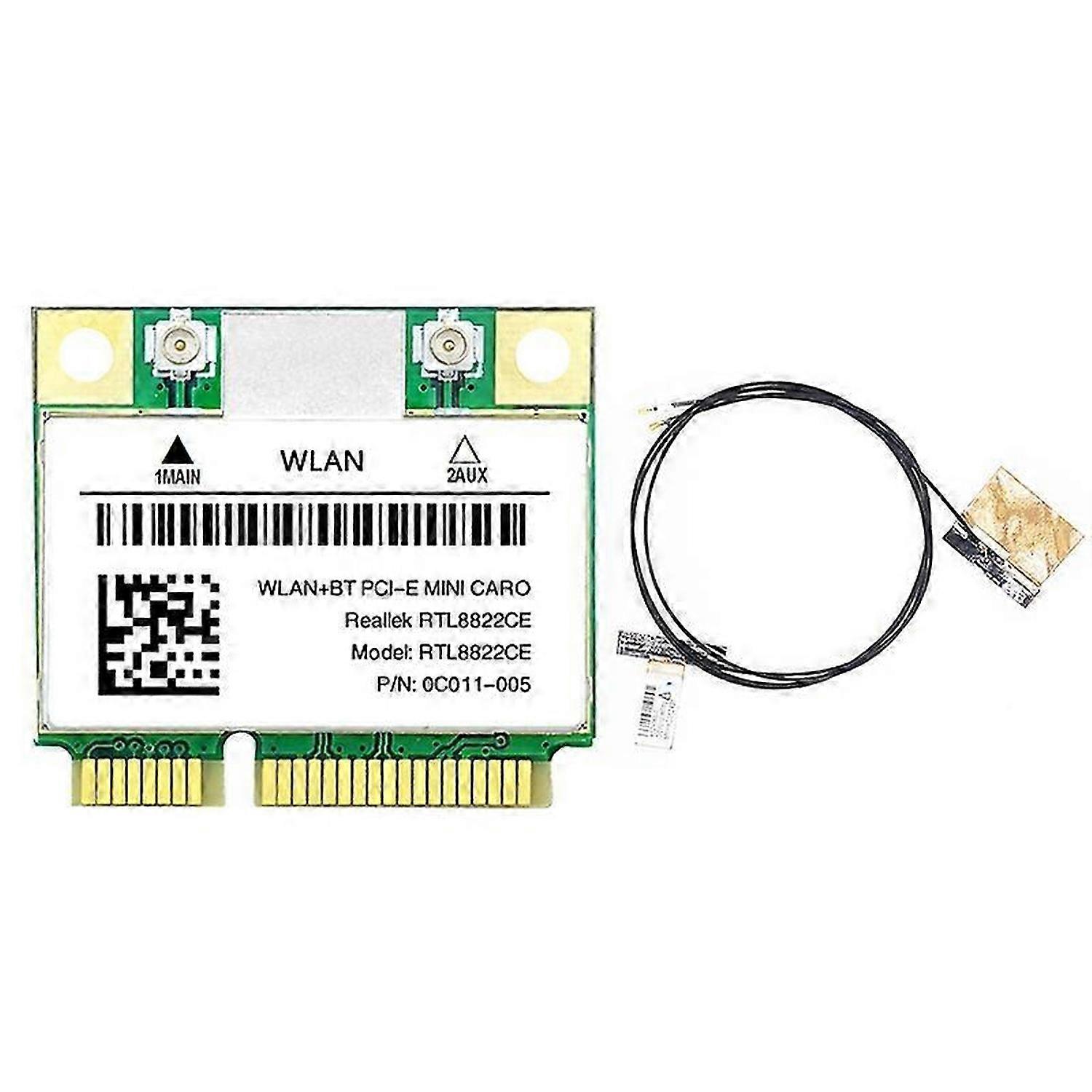 RTL8822CE WiFi Card+Antenna 1200Mbps 2.4G+5Ghz 802.11AC Network Mini PCIe BT5.0 Support Laptop/PC Wi