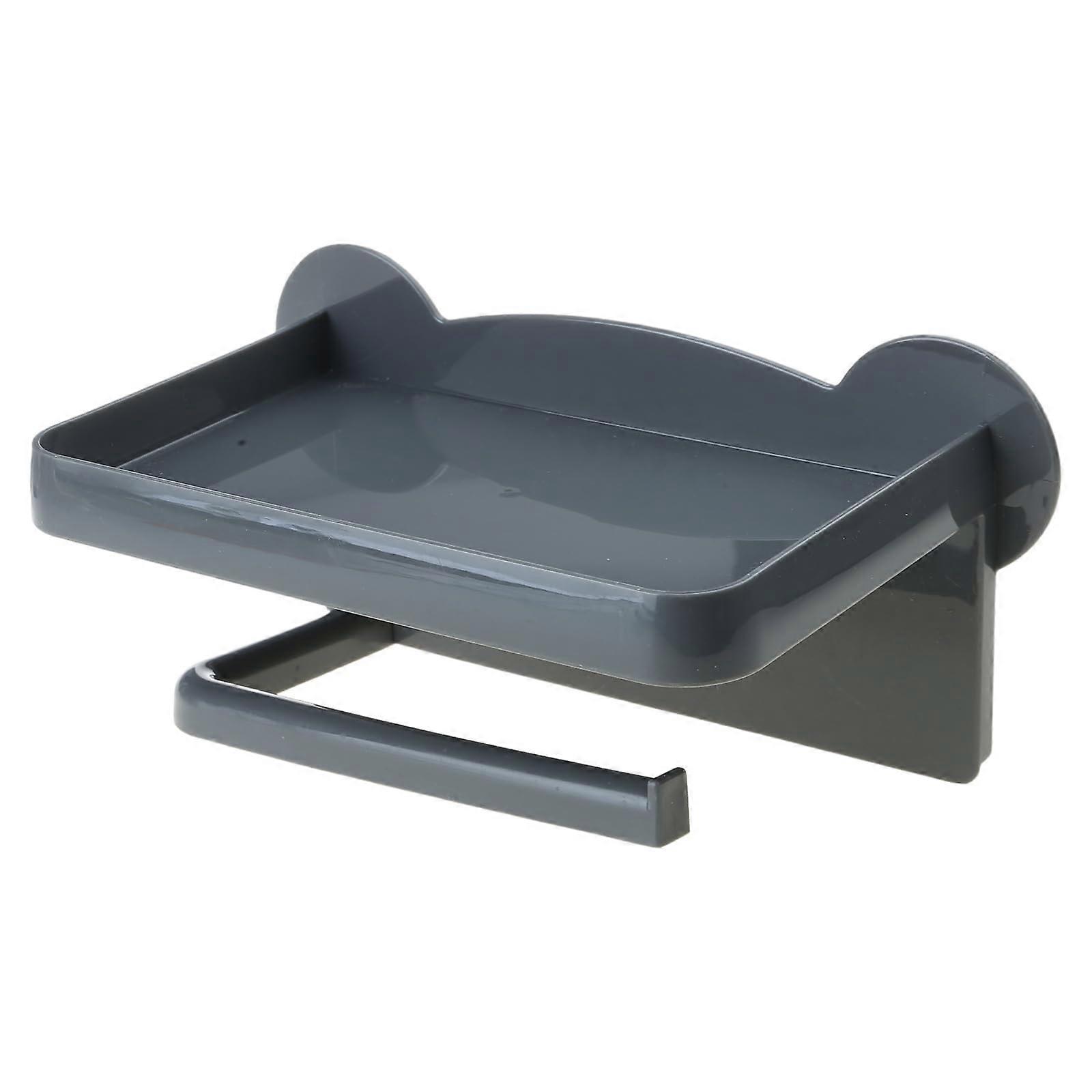 Multifunctional stylish tissue holder with storage shelf for bathroom, spacesaving, paper towel dispenser, napkin holder Ref: 1409