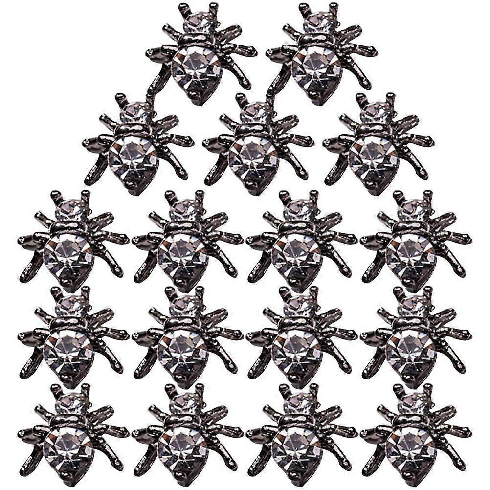 Tiny Nail Charms Spider Shape 3D Design For Nails And DIY Projects 20Pcs