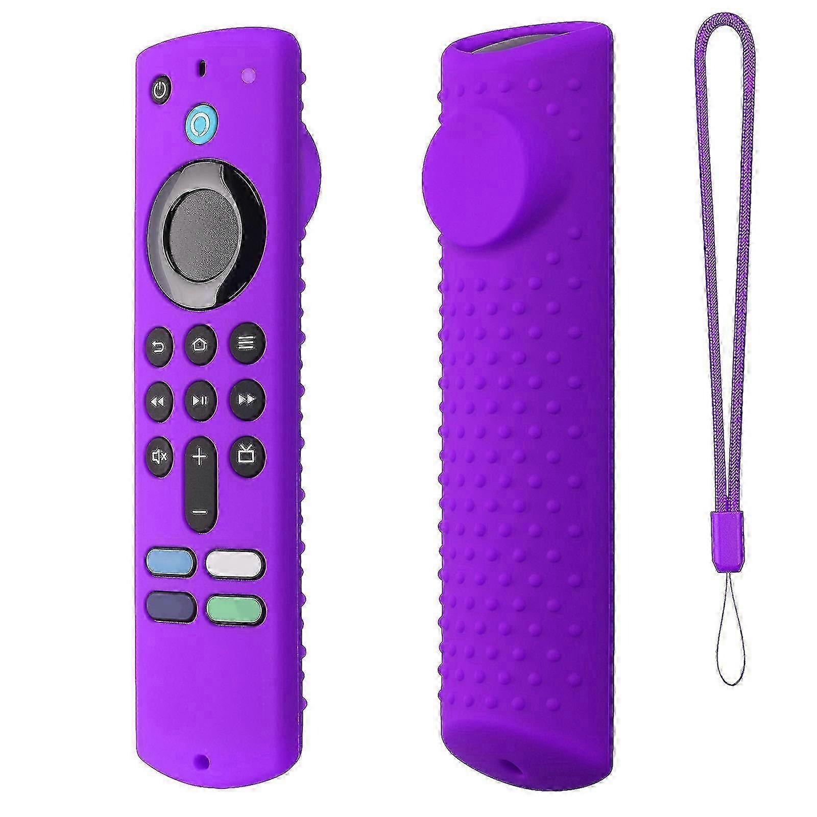 מארז מגן סיליקון עבור מקל טלוויזיה אש (דור 3 עם Dolby Vision Dolby-אטמוס מרחוק הוכחה להלם ללא החלקה אוניברסלית