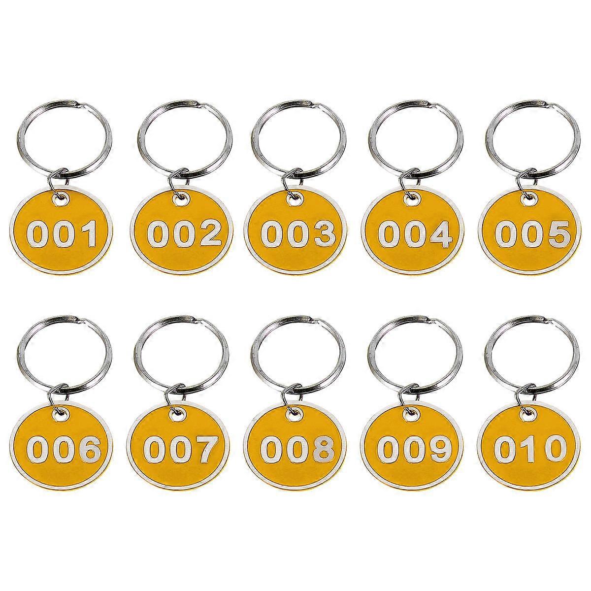 Aluminum Key Tag Anti-collision Keytags for SPA Locker 6.5x3CM 10Pcs