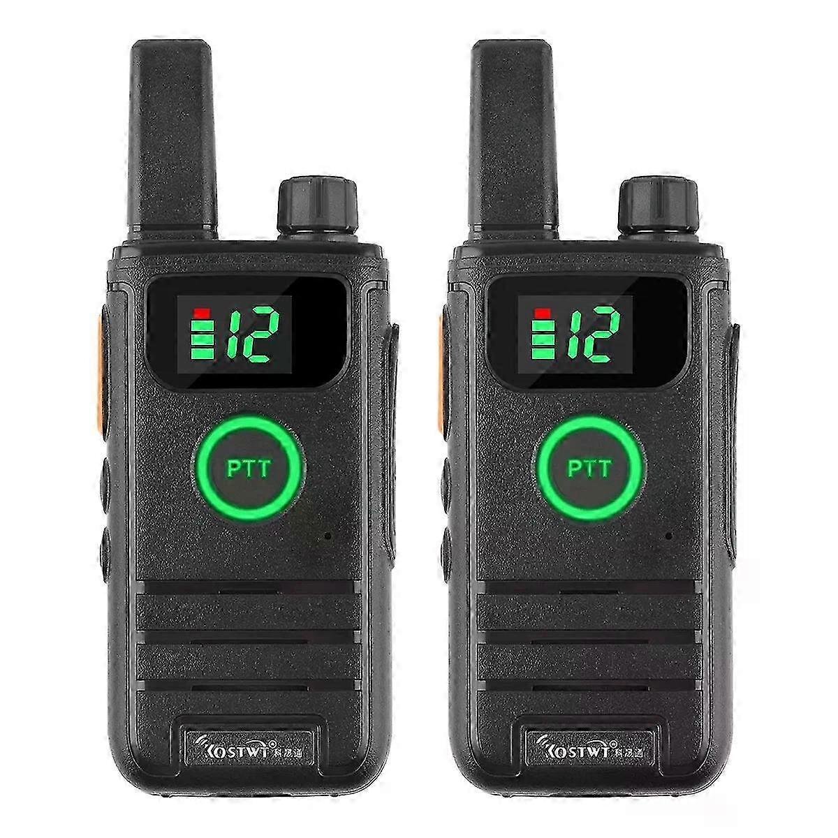 2 Pack Portable Mini Walkie Talkie Long Range 6800 mAh Two Way Radio with Headset