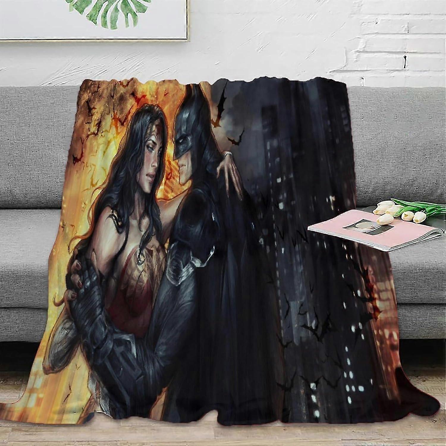 Keep Warm Blanket with Batman Patterns - Soft Microfiber Flannel Fleece Throw Blanket for Children and Adults