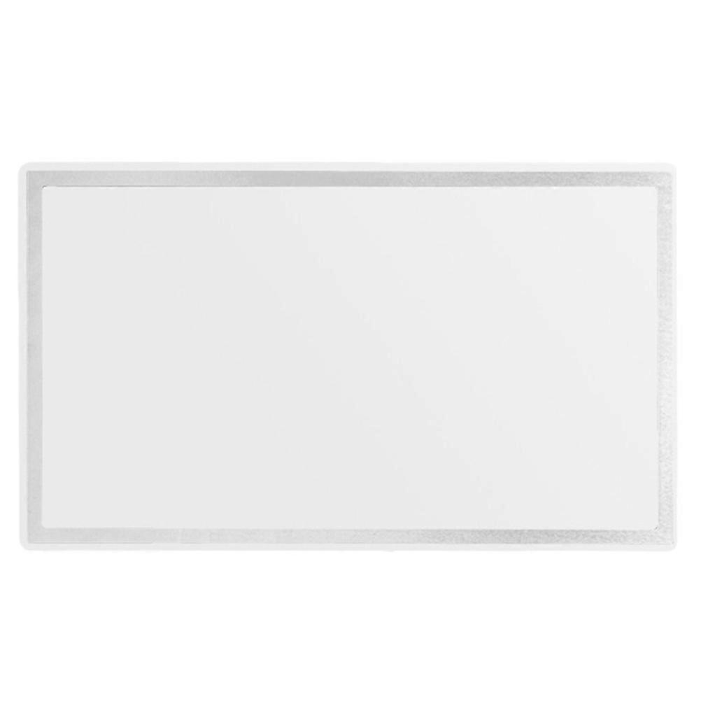 Stick On Mirror For Car Visor Car Makeup Mirror Drivers Daily Use Silver Rectangular 1Pc