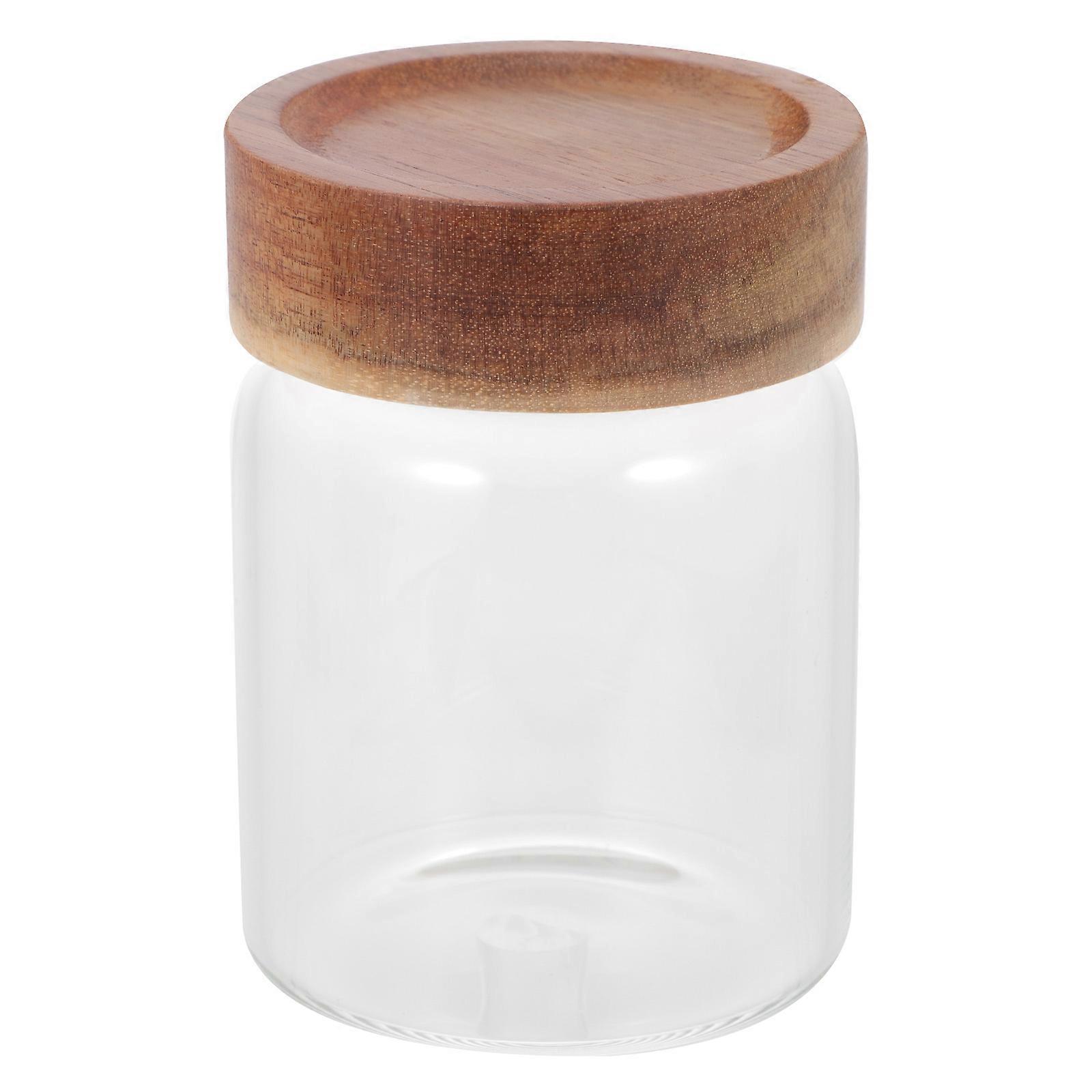 1Pc Delicate Glass Tea Jar Sealed for Fresh Tea Leaves Useful Coffee Bean Holder
