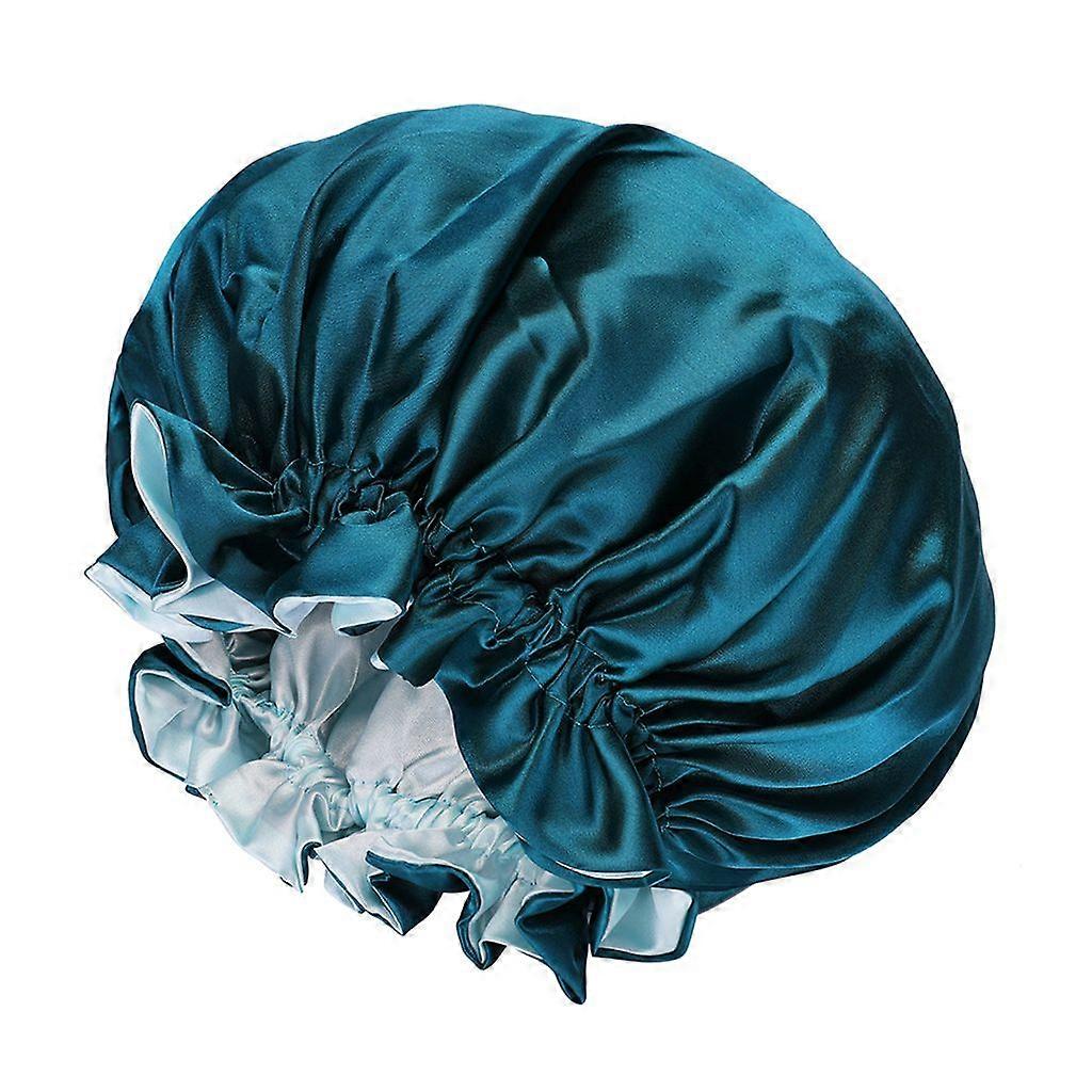 Swimming Cap Smooth Surface Double Layer Women's Frameless Dome Sleeping Cap Bathroom Headwear Green