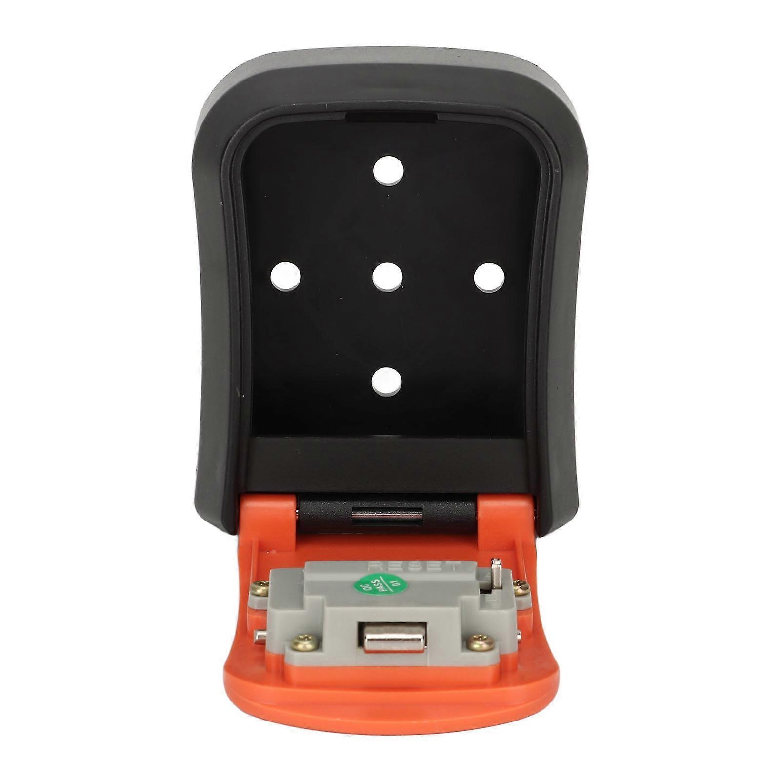 Combination Lock Box Wall Mounted ABS 4 Digit Waterproof Key Storage Lock Box with 5 Keys Capacity